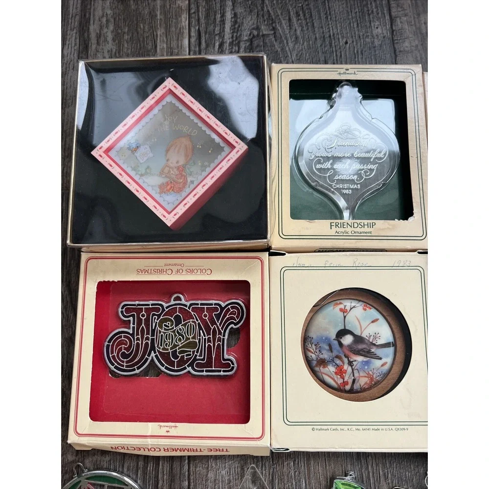 Vintage 80s Hallmark Keepsake Ornaments Acrylic‎ Plus Others!! Lot Bundle!